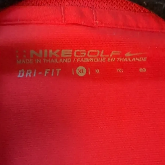 Nike Golf| Red Travistock Cup Athletic Dry Fit Short Sleeved Polo - Picture 10 of 12